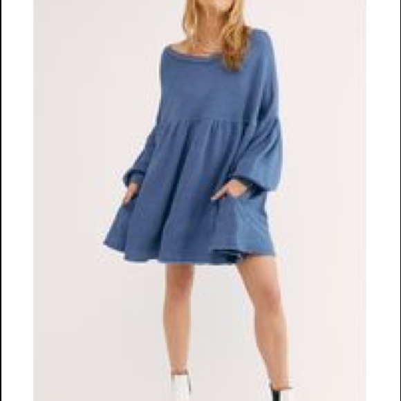 Free People Dresses & Skirts - NWOT Free People blue prudence pullover M